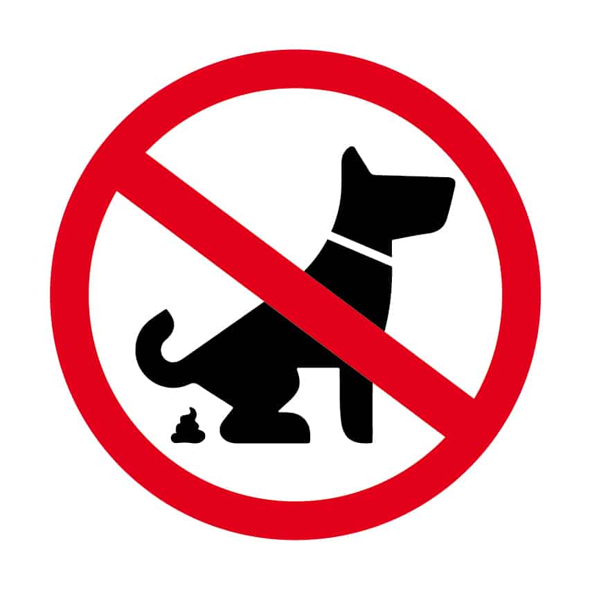 Verboden honden uit te laten