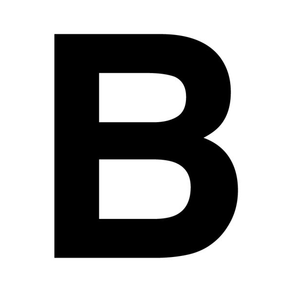 Letter B Zwart