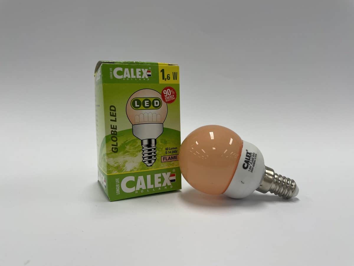 Calex Ledlamp Globe 1,6watt e14 Flame