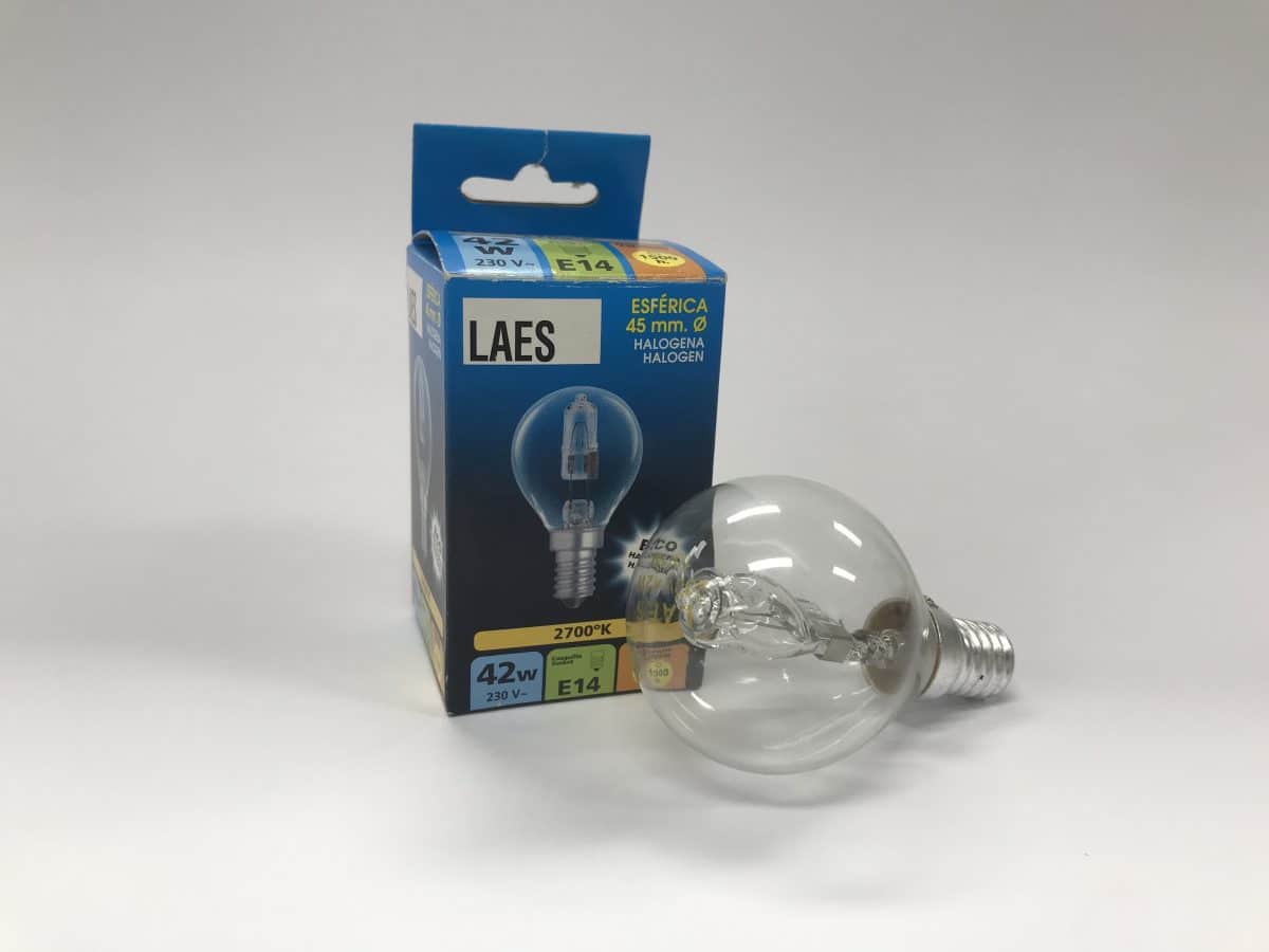Laes Halogeen Spaarlamp Globe 42watt e14